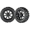 GTW Element 14" Gloss Black Golf Cart Wheel on 23" Raptor Mud Tire |Lifted Carts |Set of 4