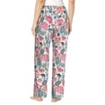 thumbnail image 3 of Naloa Flower Leaves Print Women’s Ultra-Soft Comfy Pajama Lounge Pants with Pockets & Drawstring, 3 of 8
