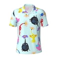 thumbnail image 7 of Saiise Pikmin Mens Golf Shirt Moisture Wicking Dry Fit Mens Polo Shirts Dry Fit Performance Men's Golf Shirts Regular Fit Fashion Print, 7 of 7