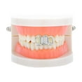 thumbnail image 2 of Unique Bargains 1 Pc Fake Grills Hip Hop Hollowout Rhinestone Teeth Grillz Silver Tone, 2 of 6