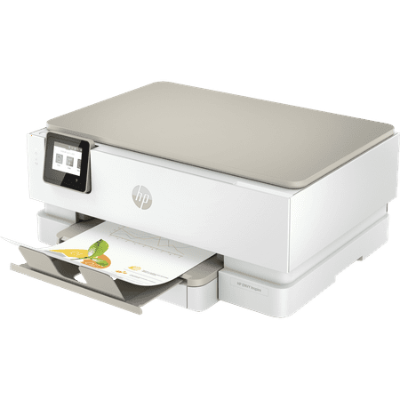HP - ENVY Inspire 7255e Wireless All-In-One Inkjet Photo Printer with 3 months of Instant Ink included with HP+ - White & Sandstone