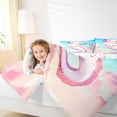 thumbnail image 4 of Manfei Kawaii Animal Teens Queen Comforter Set, Cartoon Axolotl Print Bedding Sets, Blue Pink Reversible Bedding Comforter Set, Ultra Soft Home Decor, 3pcs, 4 of 8
