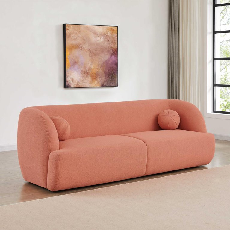 パンデイロ　CONTEMPORANEA Querno Modern Luxury Japandi Style Boucle Fabric Curvy Sofa