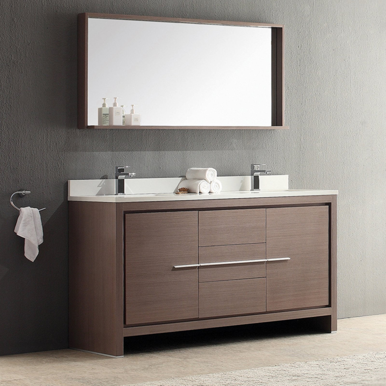 Fresca FVN8119 Allier 60 in. Double Bathroom Vanity Set