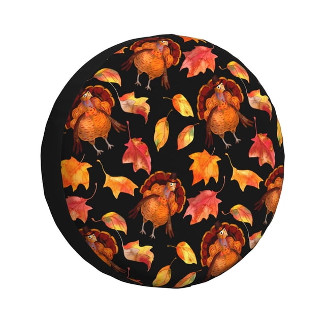 Balery Thanksgiving Turkey 1 Cubiertas para Neumáticos - Protector Resistente para Neumáticos de Camioneta, SUV, Remolque, Camper y RV-14 inch