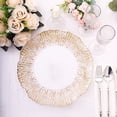 thumbnail image 5 of 6 Clear 12" Round Plastic Charger Plates Gold Reef Rim Design Party Events Decorations Supplies, 5 of 5