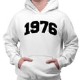 thumbnail image 2 of 1976 College Style Hoodie Sweatshirt Unisex Large White, 2 of 5