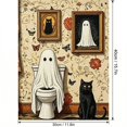 thumbnail image 1 of Ghost Diamond Art Painting Kit, Potty Ghost & Portrait 5D Diamond Painting Dots Art Kit for Adults Beginner, DIY Full Round Gem Crystal Art Paint by Diamond, 11.8" x 15.7" Home Wall Decor, 1 of 7