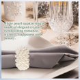 thumbnail image 5 of Napkin Ring 12-Piece Set, White Pearl Wedding Napkin Buckle Table Decoration, 5 of 5