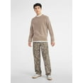 thumbnail image 2 of No Boundaries Men's & Big Men's Thermal Stitch Crewneck Sweater, Midweight, Sizes XS-3XL, 2 of 5