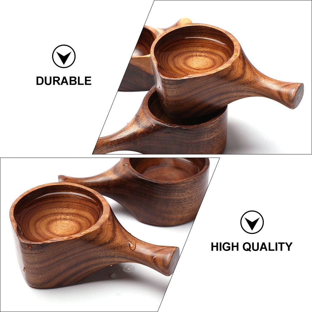ROMANSENTIAL 1Pc Wood Tablespoon Brown Acacia Wood Soup Scoop for Catering Cooking Use
