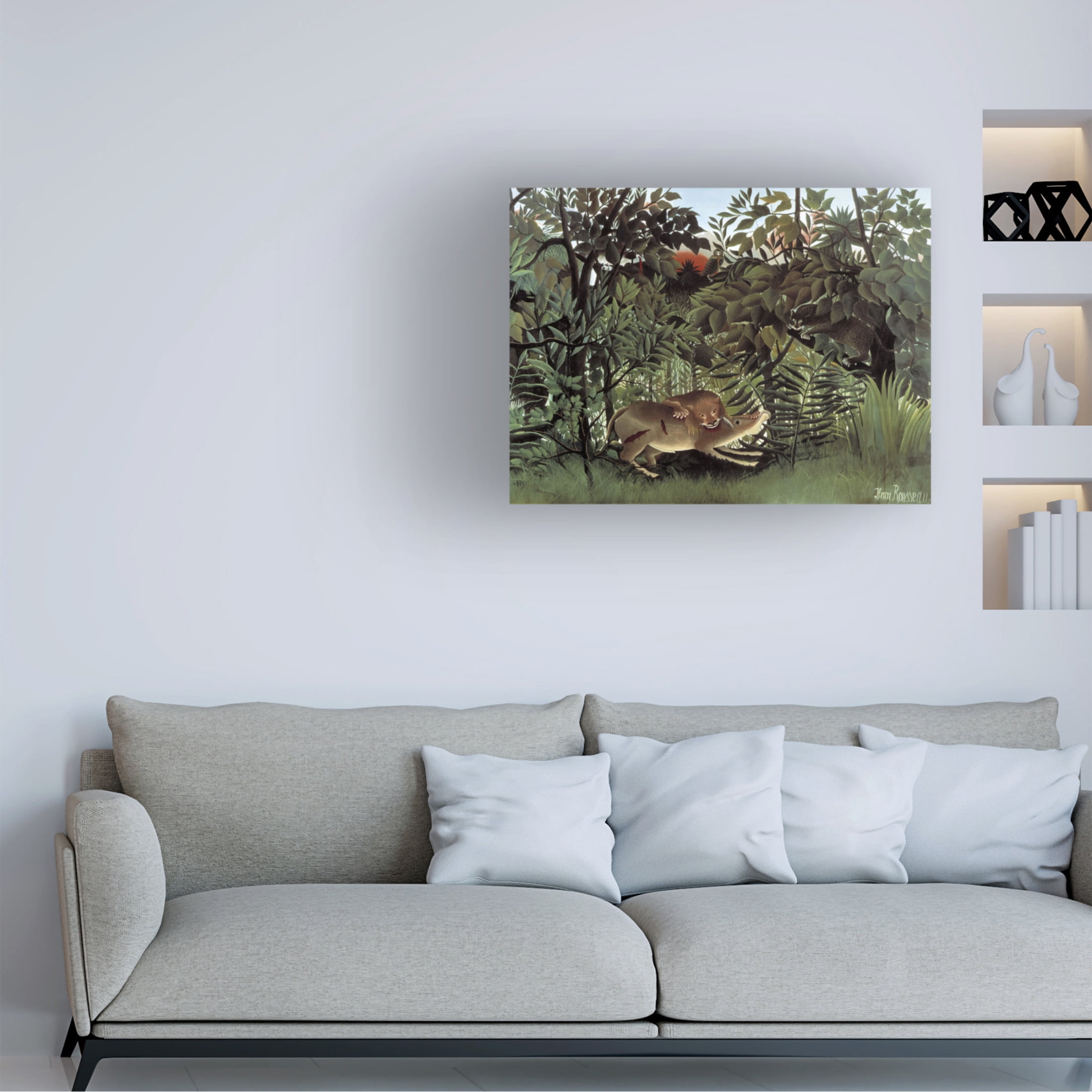 Trademark Fine Art Henri Rousseau  Rousseau's Jungle IV Canvas Wall Art
