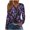 A09, variant on Hoodies for Women Floral Blouse Autumn Outfit Casual Long Sleeve Hooded Thin Sweatshits with Half Button Neck L