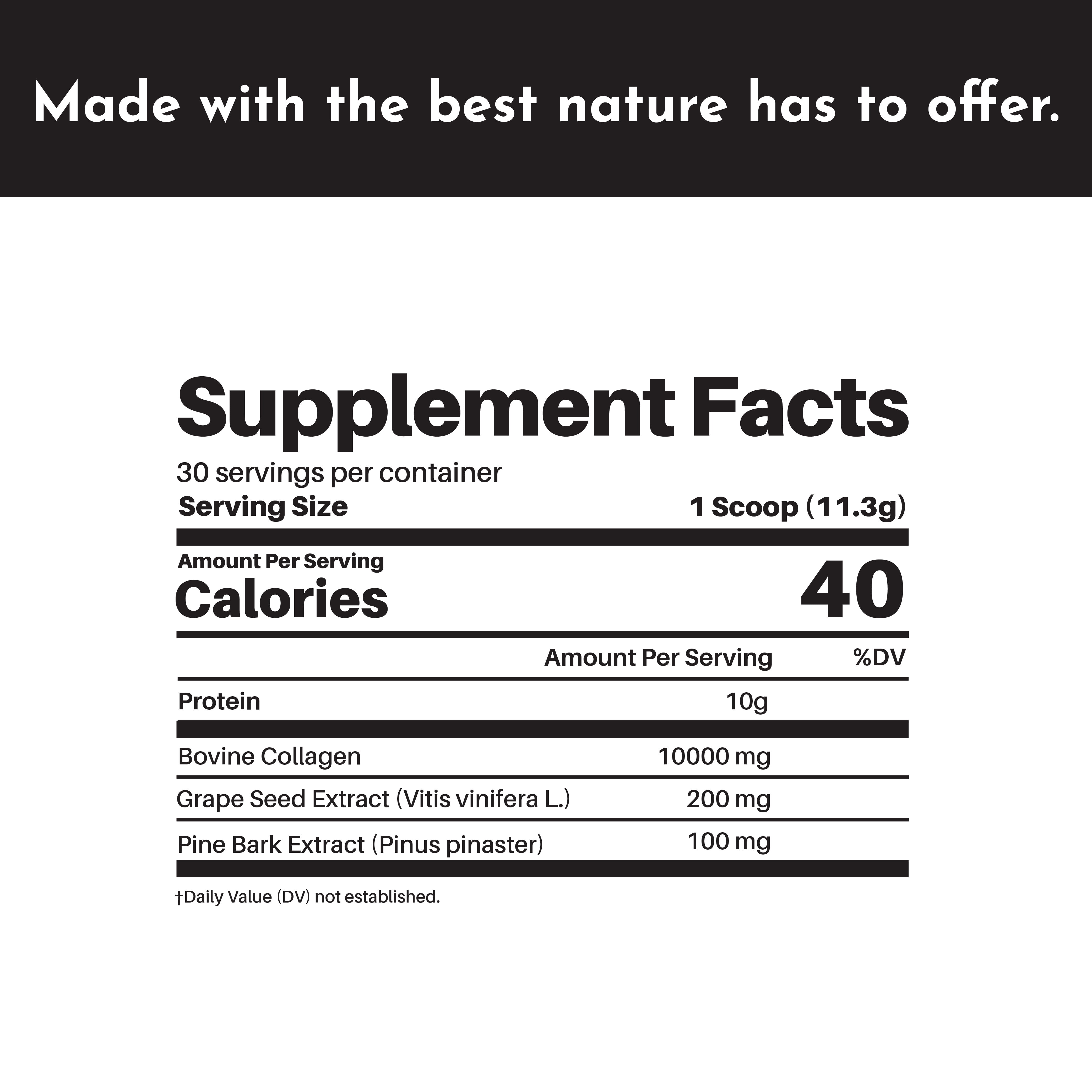 Just Ingredients Plain Collagen Peptides Powder