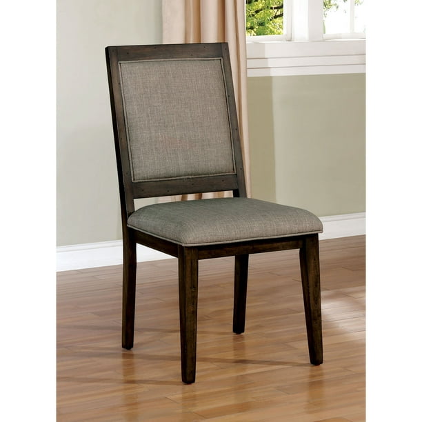 Furniture Of America Brent Upholstered Dining Chairs Set Of 2 Walmart Com Walmart Com