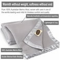 thumbnail image 4 of Creswick Essential Merino Wool Throw Blanket – 100% Australian Wool, Lightweight, Breathable & Hypoallergenic – Twin, Light Grey, 4 of 6