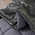 thumbnail image 2 of Unbranded 8 Piece Luxury Silky Satin Comforter Set Dark Gray Queen 8 Piece, 2 of 5