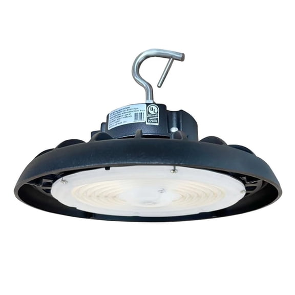 GREENLIGHTDEPOT LED High Bay - Wattage Tunable (240W/200W/150W) - CCT Selectable (3500K/4000K/5000K) - UFO7 - Hook Mount - Black - UL DLC 5.1(240/200/150, Watts) (UFO7 Black, 240W/200W/150W)