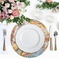 thumbnail image 5 of Rough Granite Stone Rock Round Place Mats Set of 6, Heat Stain Insulation Table Mats Non-Slip Grid Woven Placemats 15.4 Inch for Kitchen Dining Table Holiday, 5 of 7