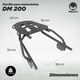 thumbnail image 2 of Parrilla para moto Mach DM 200 Negro Acero Trasera 100 Kg, 2 of 4