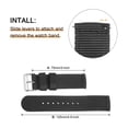thumbnail image 4 of Black Nylon Watch Band 22mm Width Durable Nylon Strap with Silver Buckle, Canvas Watchband, 4 of 6