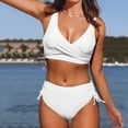 thumbnail image 4 of New & Trending NMMUED Bikini Sets for Women, String Bikini, Full Coverage Bikini, Bathing Suit for Women Bikini, Mid Rise Bikini Sets for Women, White L, 4 of 6