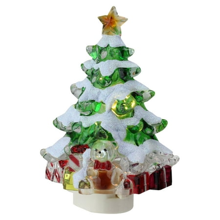Roman Snowy Christmas Tree with Presents Decorative Christmas Night
