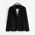 thumbnail image 6 of Cmfcve Womens Corduroy Blazer Fall Winter Dressy Casual Suit Jackets Long Sleeve Button Down Loose Fit Blazer Coat, 6 of 7