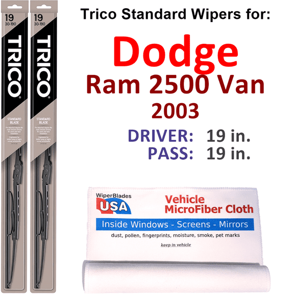 2003 Dodge Ram 2500 Van Wiper Blades (Set of 2)