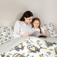 thumbnail image 4 of Castle Fairy Preppy Animal Sloth Bedding Comforter Set,Cartoon Wildlife King Bedding Sets, 4 of 8
