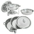 thumbnail image 3 of HomGarden 6 Pack Round Chafing Dish 5QT Full Size Buffet Chafer Food Warmer Set, 3 of 10