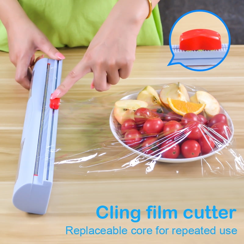Stamens Cling Film Cutter,Plastic Wrap Dispenser with Slide Cutter