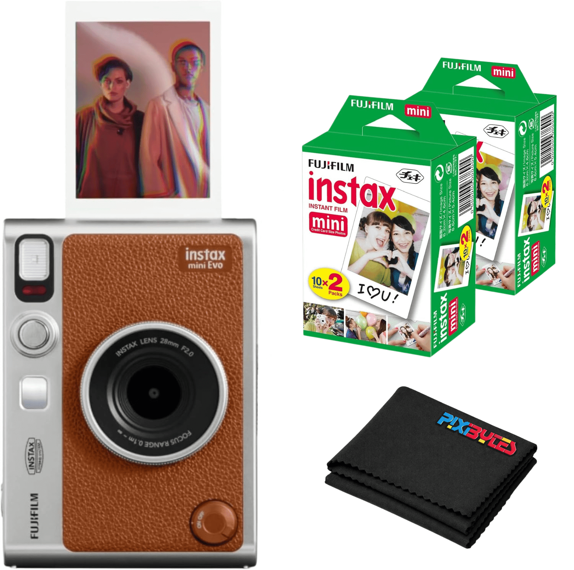 Value Set: Fujifilm Instax Mini EVO Hybrid Instant Camera, Prints