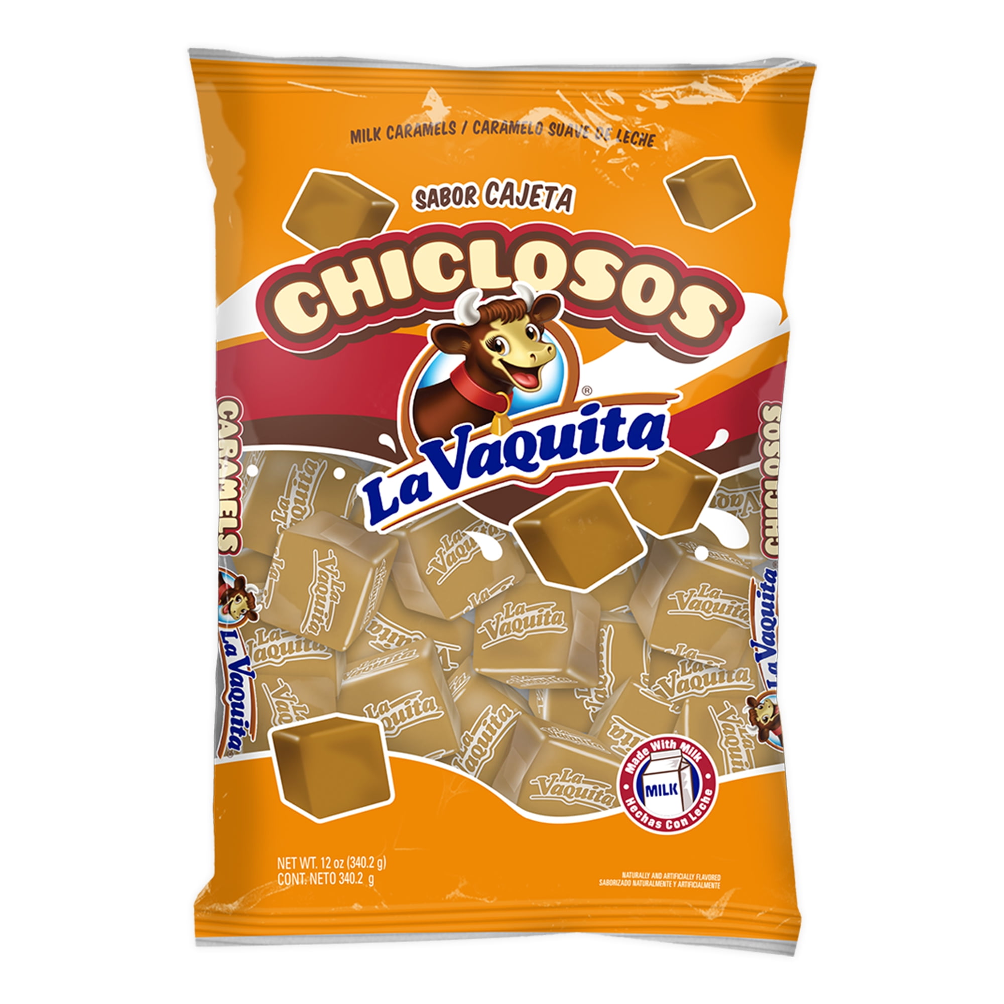(7 pack) Canel's La Vaquita Chiclosos Soft Caramel Candy Made with Real Milk, 12 oz Bag