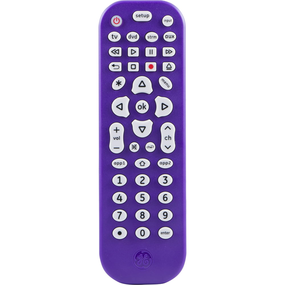 GE 4 Device Universal Remote Control, Purple, 38738