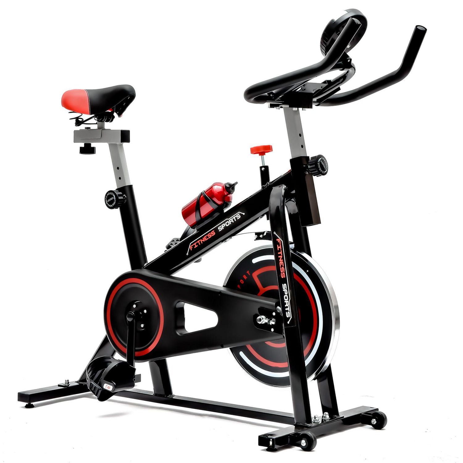 Exercise Stationary Bike for Home Gym, Adjustable Seat, LCD Display