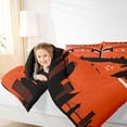 thumbnail image 4 of jejeloiu American Rugby Game Twin Comforter Sets,Orange Black Bedding Set For Boys Reversible 2pcs, 4 of 8