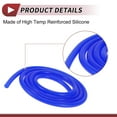 thumbnail image 6 of Unique Bargains 1 Pc for Air and Water Silicone Vacuum Tubing Hose High Temperature Automotive Vacuum Line 6Ft 1/8" 3mm ID 3.5mm Thickness Blue Silicone, 6 of 6