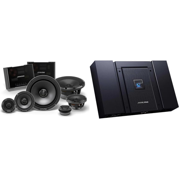 Alpine HDA-F60 Status Hi-Res 4-Ch Amp & HDZ-653 6.5" 3-Way Audio Upgrade Bundle