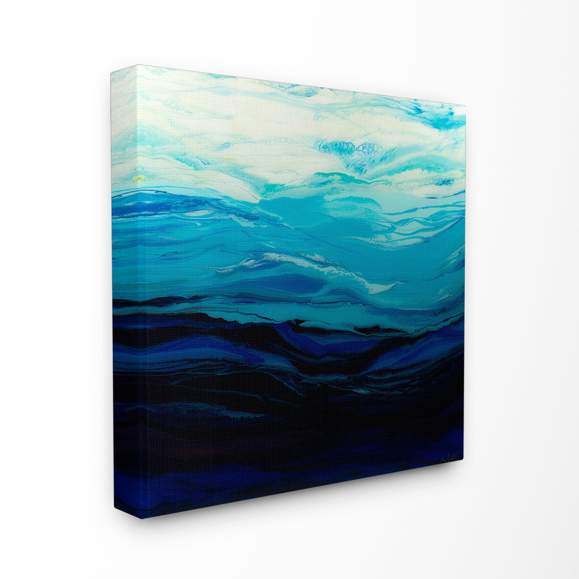 Mixed Media & Collage Resin Waves 9 Ocean Heart Wall Decor Ocean Waves ...