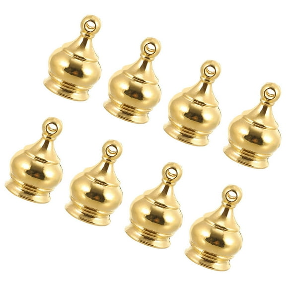 FRCOLOR 8pcs Lamp Finial Cap Knob Thread Decorative Screw Topper For Lamp Shade Brass Lamp Accessories For Home Craft Lighting Fixtures