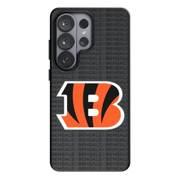 Keyscaper Cincinnati Bengals Text Backdrop Galaxy Magnetic Bump Case