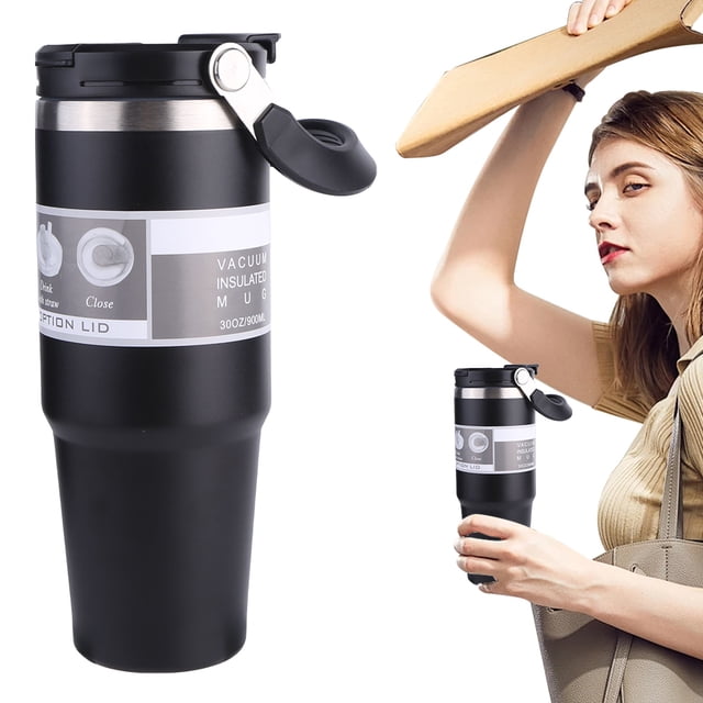 Con Aislamiento Térmico Al Frasco 30oz Asa para Mujeres Y Hombres