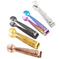 thumbnail image 4 of Shoreew Stainless Steel Ice Cube Clip Rustproof Vibrant Color Comfortable Grip Round Head Sugar Food BBQ Pastry Tongs Kitchen Tool, 4 of 7