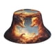 thumbnail image 1 of Balery Red And Gray Flame Fox Sombreros para el sol para hombre y mujer, sombrero de pescador con UPF 50+, 1 of 6