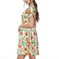 thumbnail image 2 of Vsdgher Fruits Peach2 pour Femmes Été 2025 Décontracté Robes Midi Maxi Légères Manches Courtes Col Rond Robe de Plage, 2 of 6