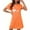 Orange, variant on Royisotas Nightgowns for Women Black ShortSleeve Pajamas CrewNeck Plus Size Summer Ladies House Wear