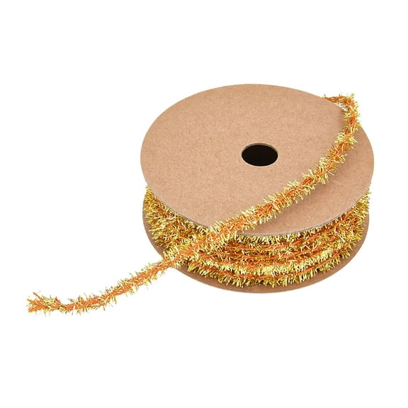 chaungfeng 10 Yards Christmas Tinsel Garland, Thin Glitter Metallic Holiday Twist Tinsel Garland Decoration for Christmas Tree Birthday Party Wedding Gift Wrapping Supplies(Gold)