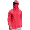thumbnail image 2 of Hearthz Mens UPF 50+ Hoodie Shirts Long Sleeve Thumb Hole Sun Protection Fishing Shirts Sun Hoodies with Mask Outdoor Hiking Swimming Big and Tall Shirts for Men, 2 of 5
