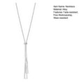 thumbnail image 7 of harmtty Charm Necklace Hollow Out Triangle Pendant Adjustable Chain Allergy Free Colorfast Decoration Sexy Pull Adjustment Tassel Charms Chain Necklace Women Accessories,Rose Gold, 7 of 7